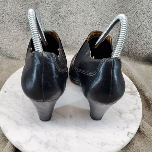 Söfft Shoes Womens Size 8 Carleigh Black Leather Heeled Academia Ankle Boots - Picture 7 of 8